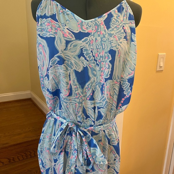 16 - Lilly Pulitzer Dusk Romper in Into the Deep - Picture 2 of 6